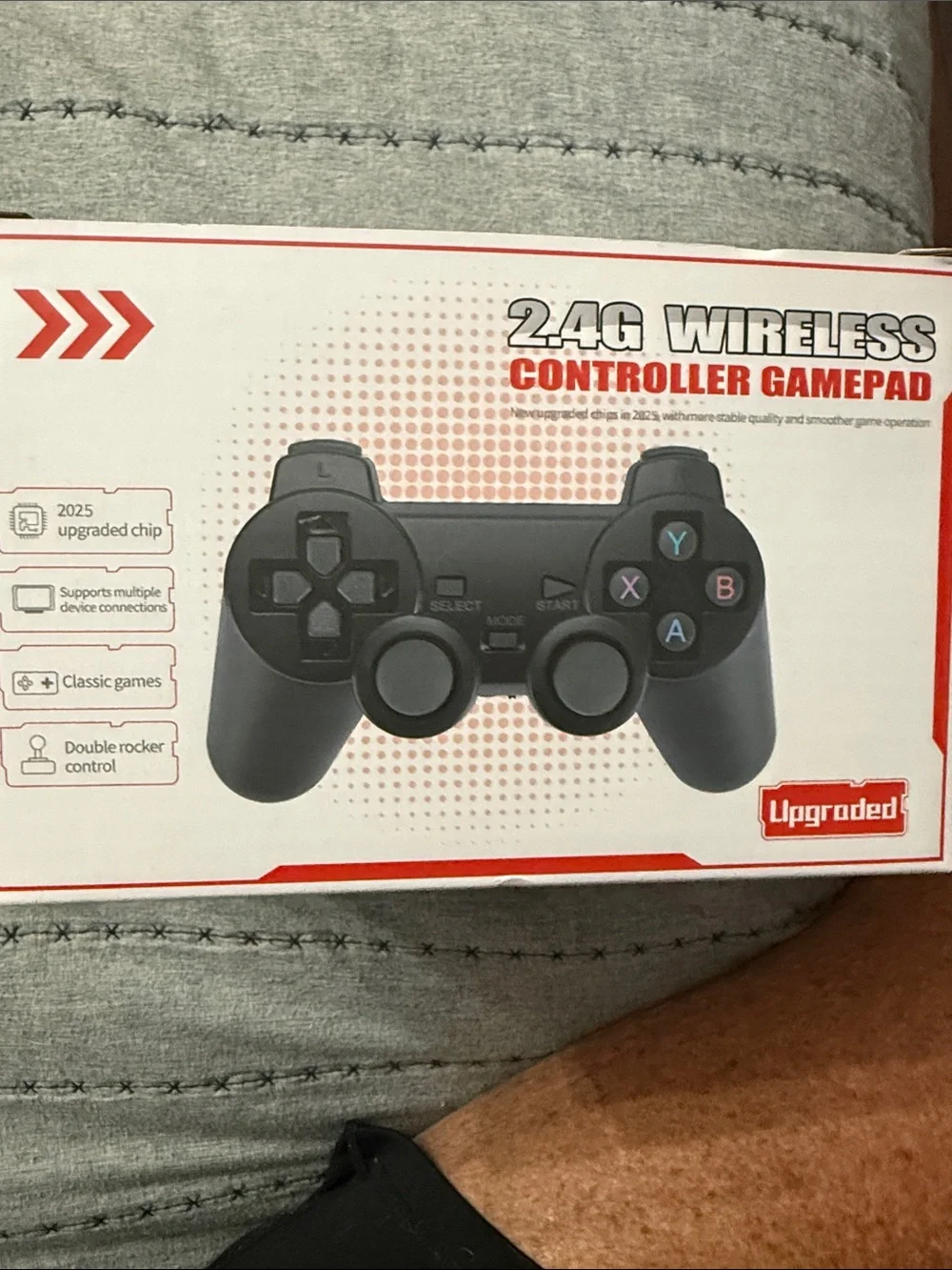 Wireless Black Gamepad Controller - Upgraded 2.4G Wireless